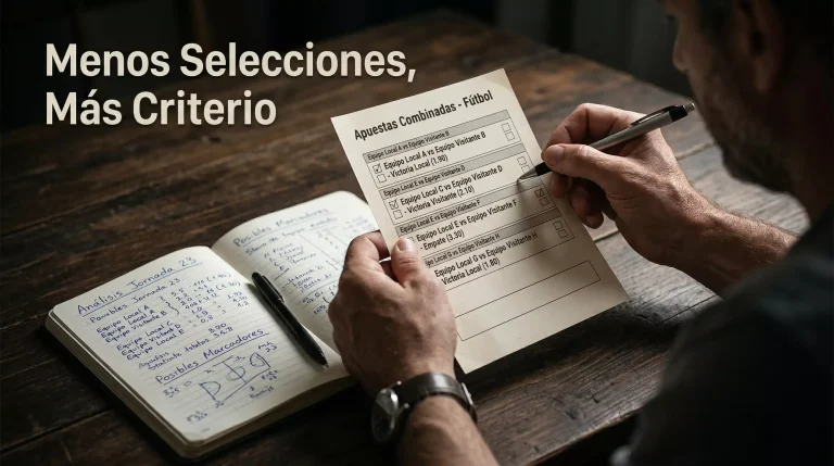 Boleta de apuesta combinada con varios partidos de la Premier League seleccionados
